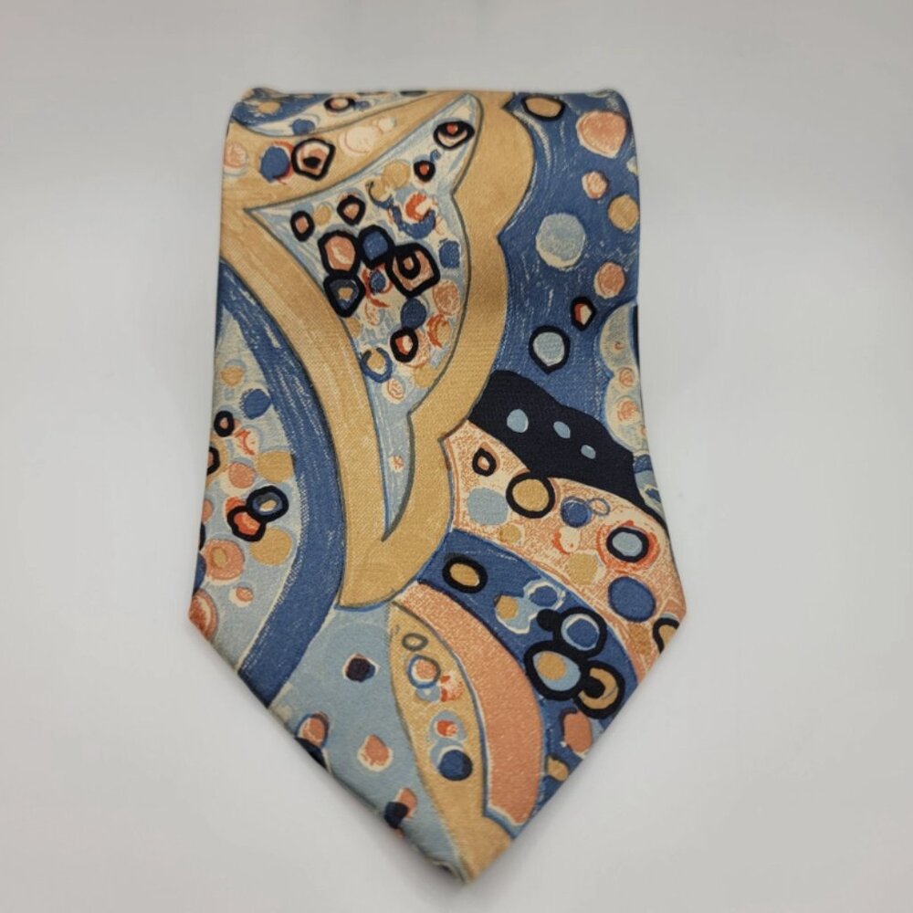 Serica for Jacobso's mens tie 100% Silk from Italy Abstract design